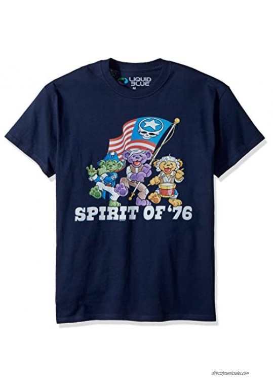 Liquid Blue Men's Plus Size Grateful Dead Spirit of '76 Short Sleeve T-Shirt