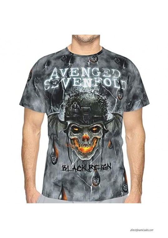 Syifasya Avenged Sevenfold Men's Deadly Rule All Printing Picture T-Shirt Men's Shirt