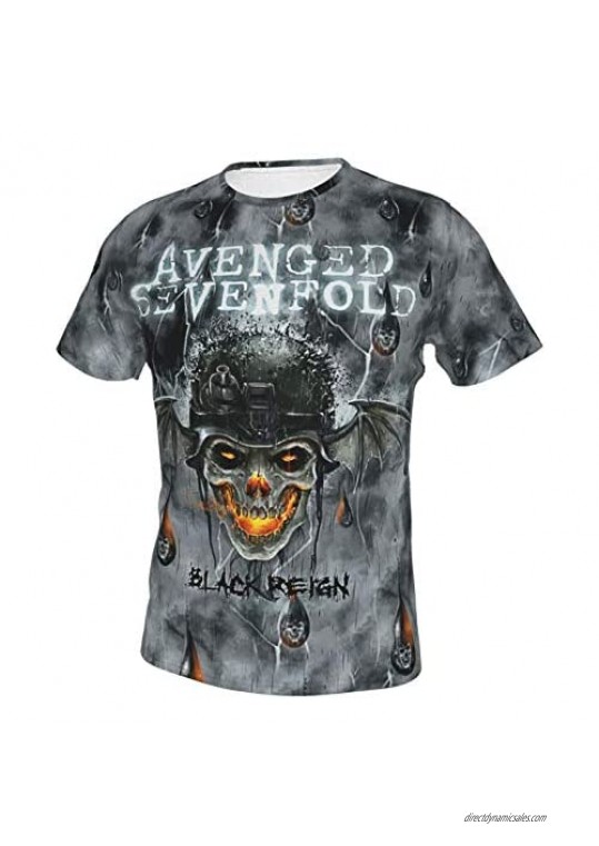 Syifasya Avenged Sevenfold Men's Deadly Rule All Printing Picture T-Shirt Men's Shirt