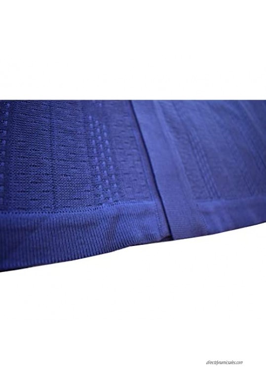 EDITION S Men's Short Sleeve Knit Shirt - California Rockabilly Style: Solid Jacquard