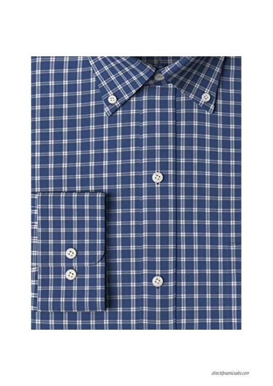 Buttoned Down Men's Classic Fit Button Collar Pattern Dress Shirt