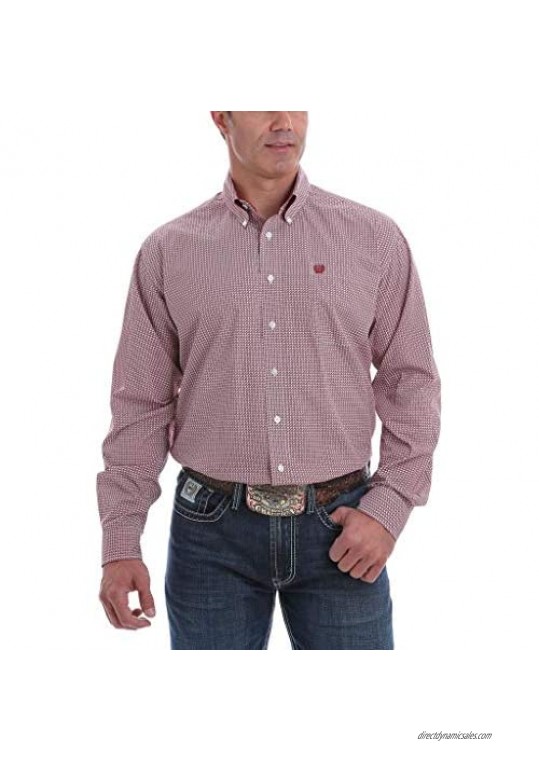 Cinch Men's Multi Diamond Geo Print Button Long Sleeve Western Shirt
