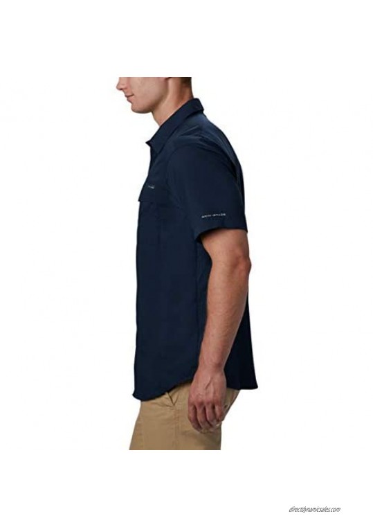 Columbia Men's Silver Ridge Lite Short Sleeve Shirt Collegiate Navy 2X Tall