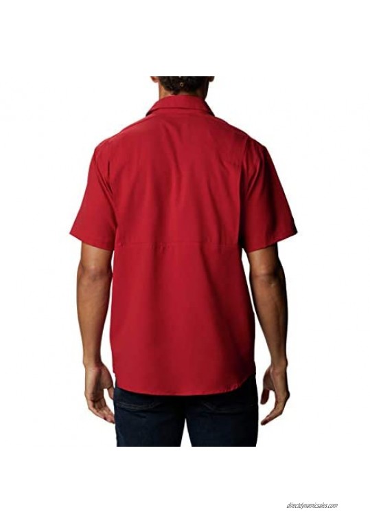 Columbia Men's Silver Ridge Lite Short Sleeve Shirt UV Sun Protection Moisture Wicking Fabric Red Velvet XX-Large