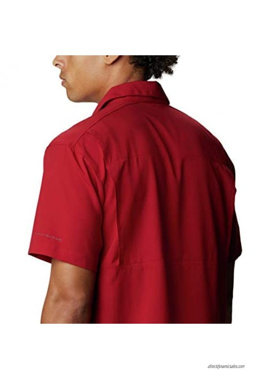 Columbia Men's Silver Ridge Lite Short Sleeve Shirt UV Sun Protection Moisture Wicking Fabric Red Velvet XX-Large