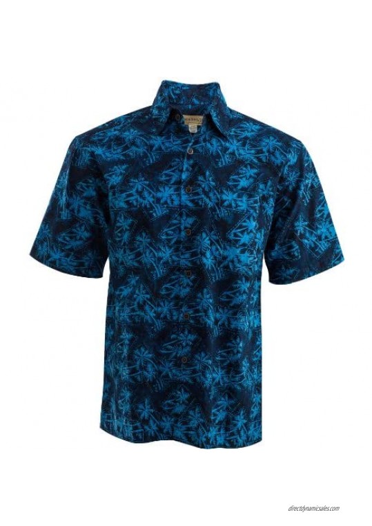 Johari West Montego Blue Tropical Hawaiian Batik Shirt