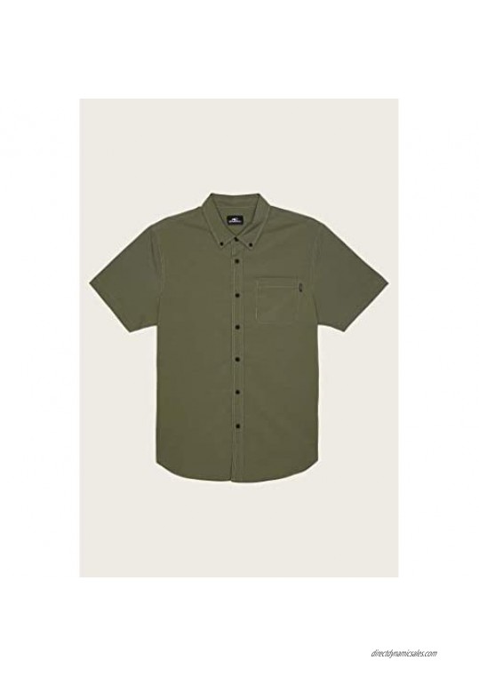 O'NEILL Men's Modern Slim Fit Short Sleeve Button Down Shirt