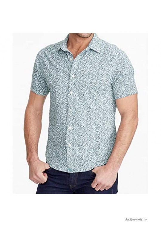 UNTUCKit Viansa - Untucked Shirt for Men Short Sleeve Navy Large Regular Fit