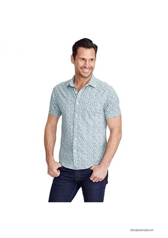 UNTUCKit Viansa - Untucked Shirt for Men  Short Sleeve  Navy  Large  Regular Fit