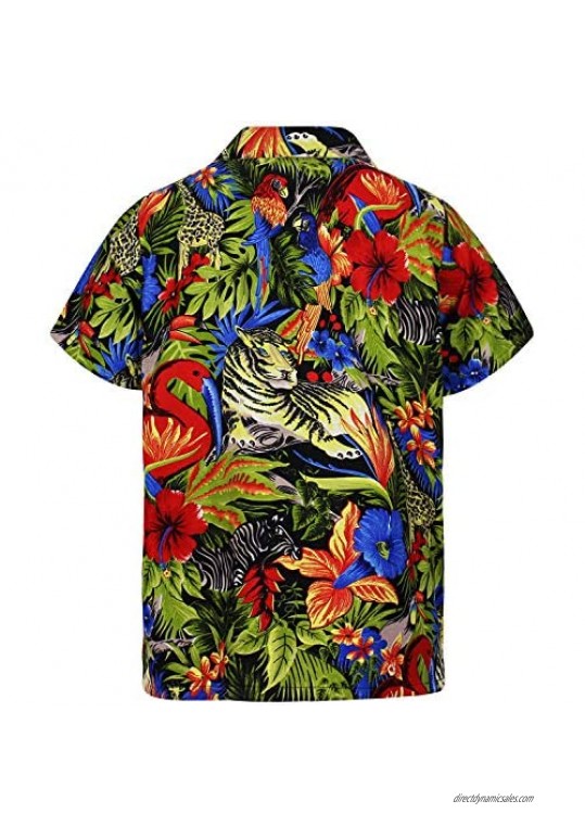 V.H.O Funky Hawaiian Shirt Jungle Black