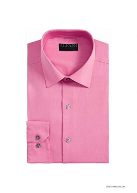 Alfani Mens Bedford Regular Fit Officewear Button-Down Shirt Pink M