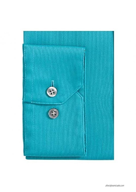 Alfani Mens Regular Fit Officewear Button-Down Shirt Blue L