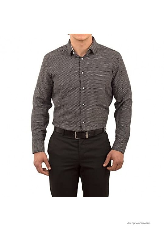 Alpine Swiss Wayne Mens Long Sleeve Button Down Dress Shirt Button Front Shirt Tucked or Untucked