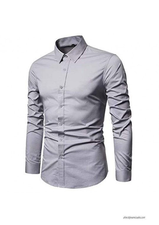 BEILU Men’s Dress Shirts Regular Fit Long Sleeve Business Cotton Button Down Shirts