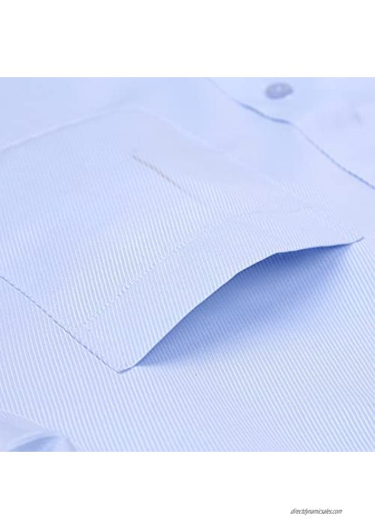 BINJUEMENS French Cuff Dress Shirt for Mens - Regular Fit Long Sleeve Shirt with Cufflinks