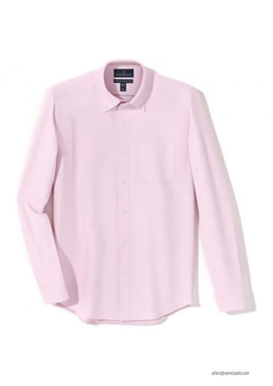 Brand - Buttoned Down Men's Tailored-Fit Button Collar Pinpoint Non-Iron Dress Shirt Light Pink 18.5 Neck 38 Sleeve