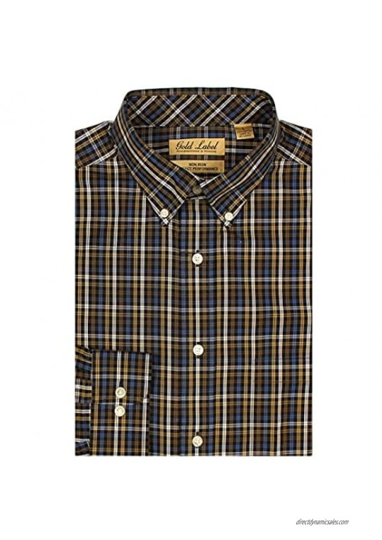Gold Label Roundtree & Yorke Men's Non-Iron Wrinkle Resistant Easy Care Long Sleeve Shirt