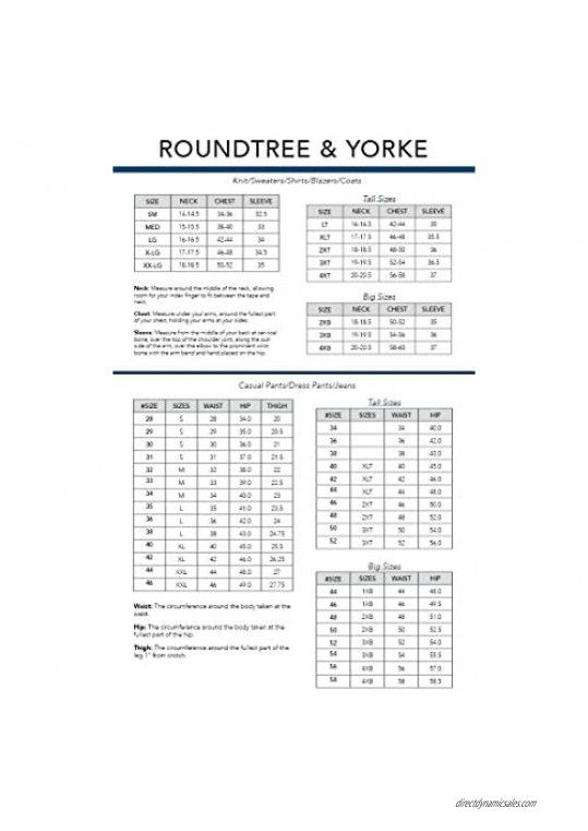 Gold Label Roundtree & Yorke Non-Iron Regular Big Tall Spread Collar Check Dress Shirt S85DG022 Multi Color