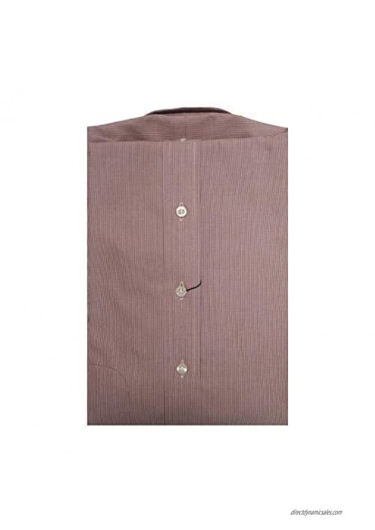 Gold Label Roundtree & Yorke Non-Iron Regular Point Collar Stripe Dress Shirt S85DG051 Brick