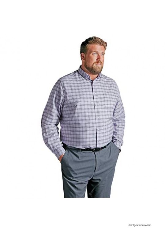 KingSize KS Signature Men's Big & Tall Wrinkle-Resistant Oxford Dress Shirt - Big - 18 35/6 Multi Check