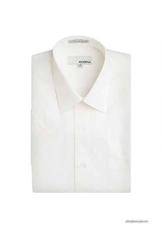 Modena Men's Short Sleeve Solid Dress Shirt - Including Big & Tall - More Colors