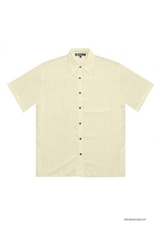 SHIRTS MADE IN USA Daniali Men Dress Shirt - Short Sleeve Cream
