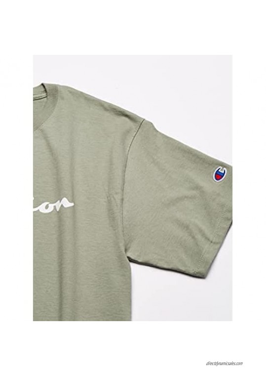 Champion Men's Classic T-Shirt Screen Print Script Ecology Green-Y07718 X- Large