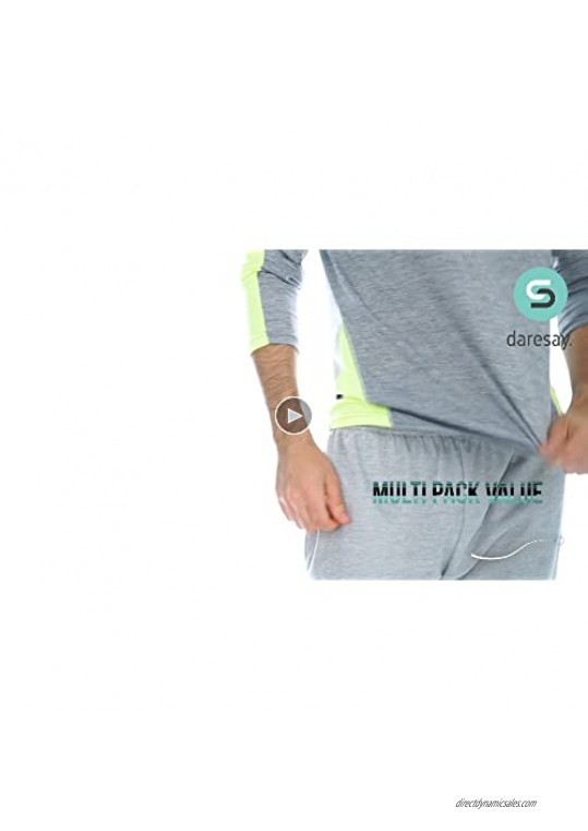 Dri-Fit Long Sleeve T Shirts for Men-4 Pack- Moisture Wicking Quick Dry Tees