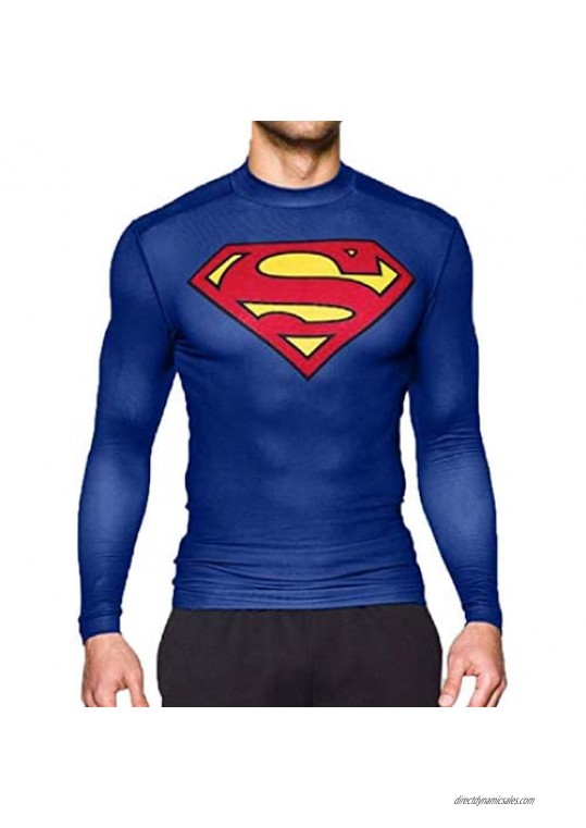 GYM GALA Superhero for Man Shirt Long Sleeve Casual and Sports 3D Print Compression Shirt
