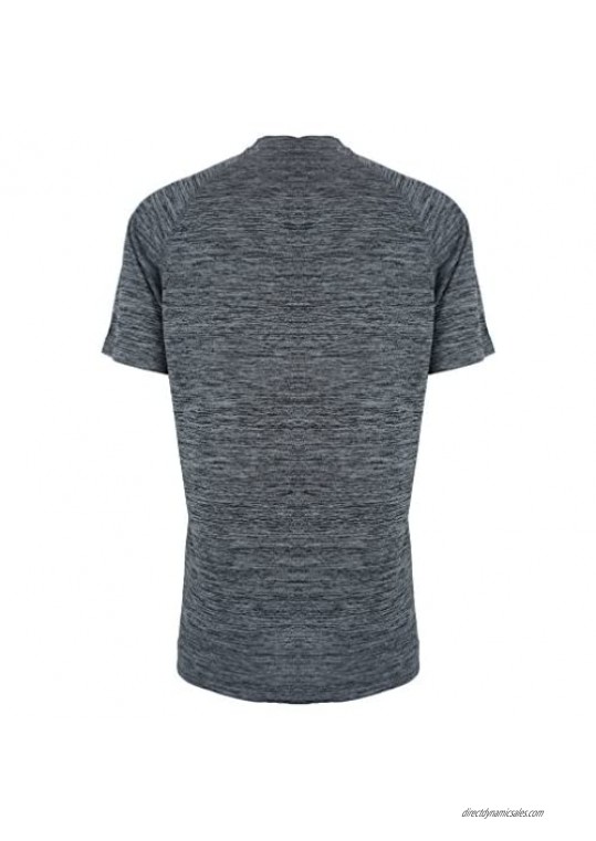 LeeHanTon Henley Shirts for Men Summer Quick Dry Casual Crew Neck Short Sleeve Performance T-Shirts