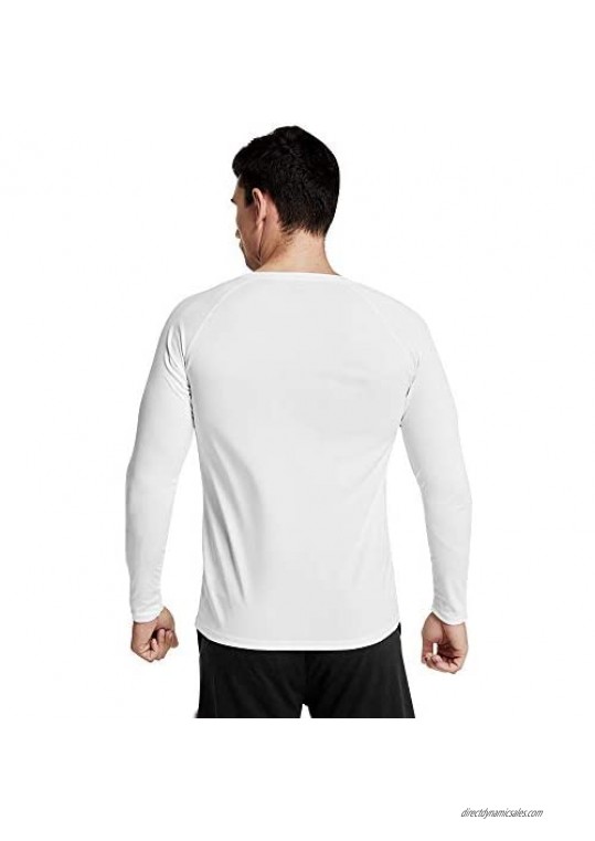 Men's Sun Protection UPF 50+ UV Outdoor Long Sleeve Performance Athletic Workout T-Shirt