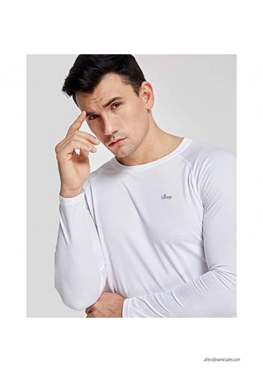Men's Sun Protection UPF 50+ UV Outdoor Long Sleeve Performance Athletic Workout T-Shirt