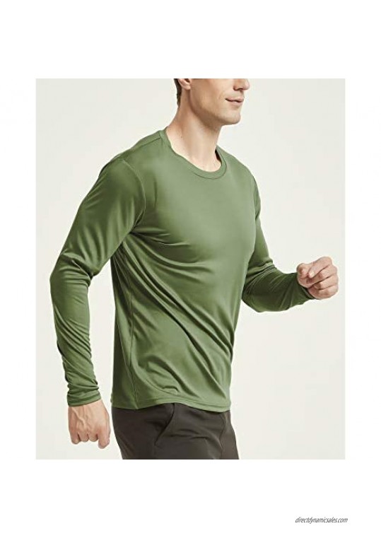 MIER Men's Quick Dry Short Sleeve T-Shirt Lightweight UPF 50+ UV Sun Protection Workout Outdoor Running Shirts