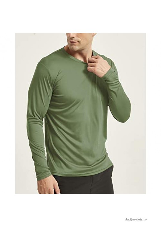MIER Men's Quick Dry Short Sleeve T-Shirt Lightweight UPF 50+ UV Sun Protection Workout Outdoor Running Shirts
