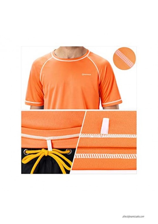 Naviskin Men's Long Sleeve Rash Guard Swim Shirt UPF 50+ UV Sun Protection Quick Dry Outdoor Shirt