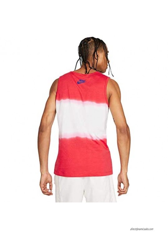 Nike Men's Sportswear Americana Statement Tank Top (Red/White) Size Small