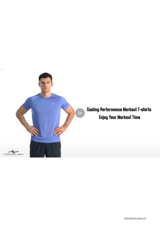 Nomolen Men's Dry Fit T-Shirts Raglan Athletic Short Sleeve T-Shirt Cooling Performance Workout Running Gym