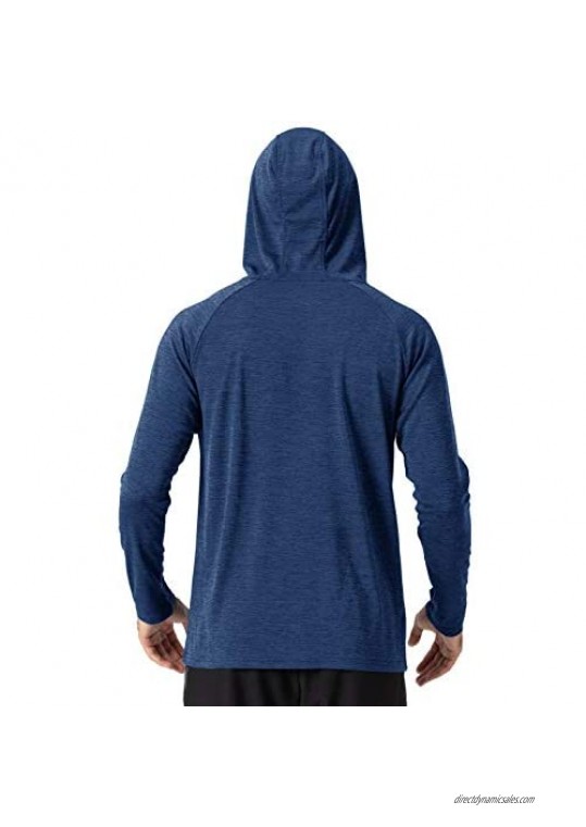 Rdruko Men's Active Gym Muscle Bodybuilding Long Sleeve Hoodies Workout Running Hooded Sweatshirts
