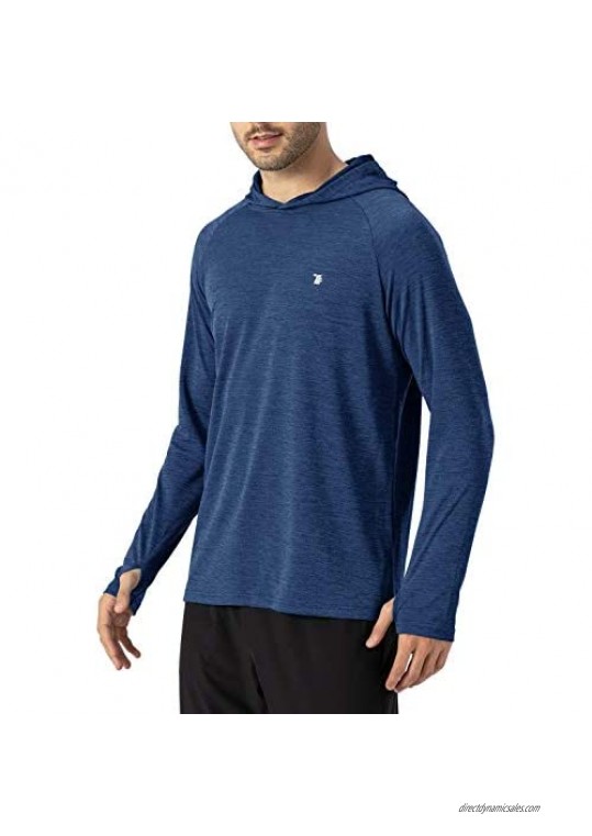 Rdruko Men's Active Gym Muscle Bodybuilding Long Sleeve Hoodies Workout Running Hooded Sweatshirts
