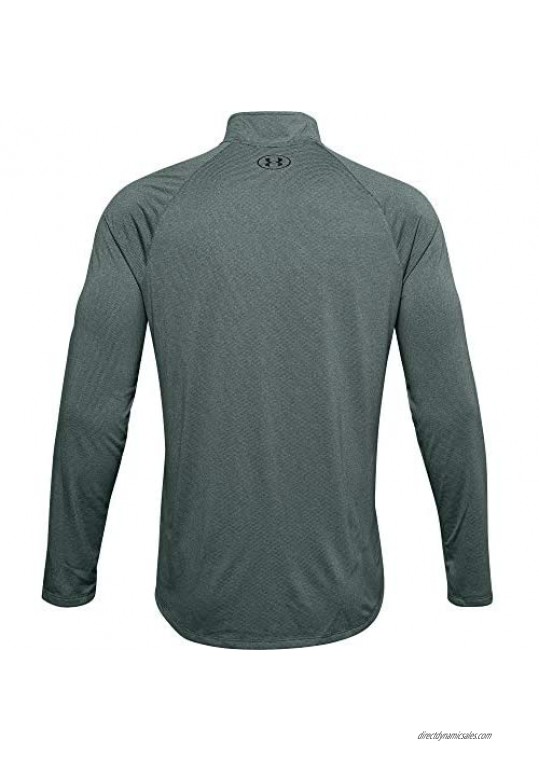 Under Armour Men's Tech 1/2 Zip Long-Sleeve T-Shirt Lichen Blue (424)/Black Medium