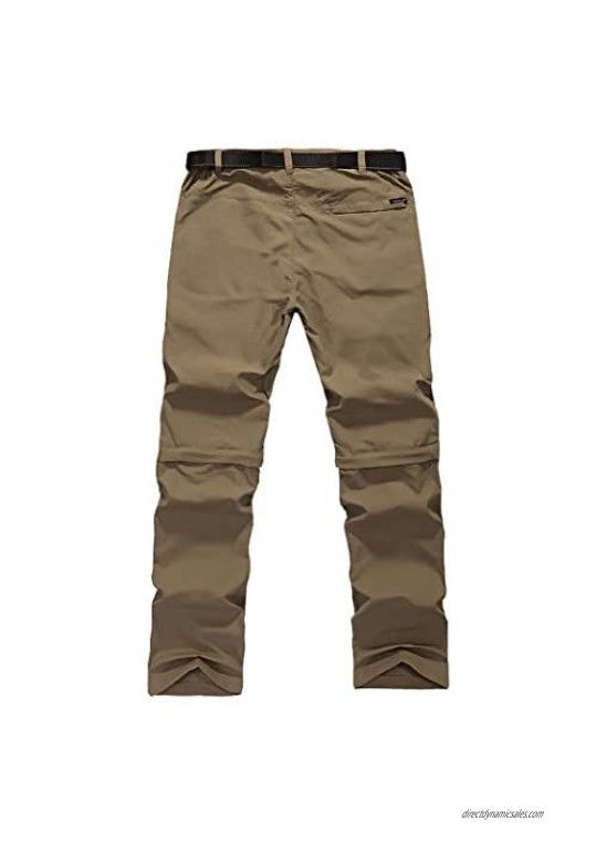 Amoystyle Men's Water-Repellent Quick Dry Convertible Pants Clearance