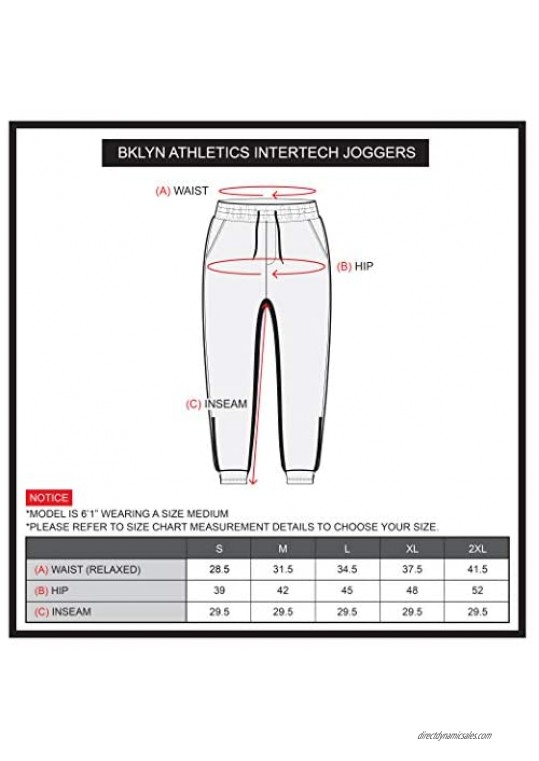 BROOKLYN ATHLETICS Men's Intertech Jogger Pants Sweatpants