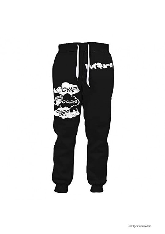 DFXSZ Unisex Haikyuu Sweatpant 3D Print Anime Pants Haikyuu Pants Trousers with Drawstring