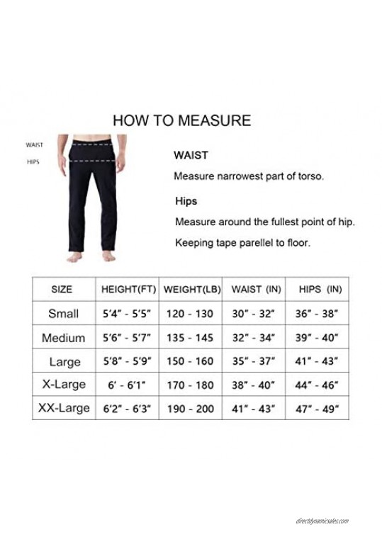 Dovio Men's Cotton Yoga Sweatpants Open Bottom Joggers Straight Leg Running Casual Loose Fit Athletic Pants with Pockets