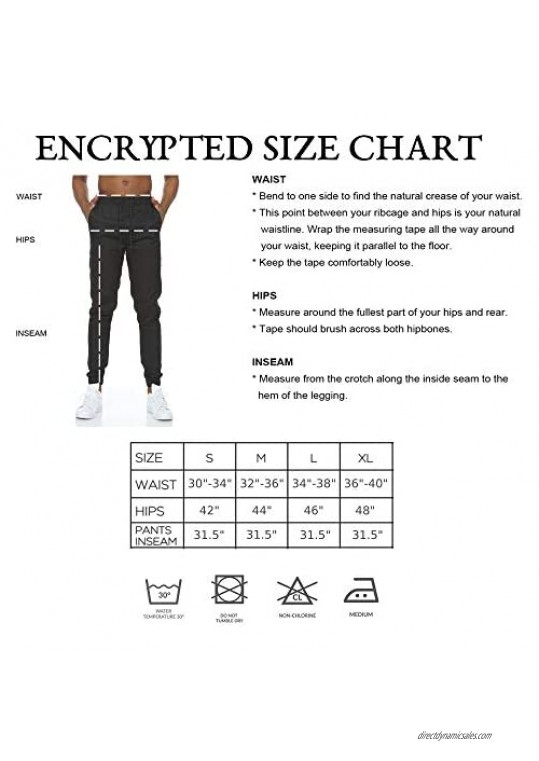 Encrypted Moto Men's Athletic Jogger - Athleisure Pants for Men Comfortable Slim Fit Everyday Mens Gym Workout Clothes