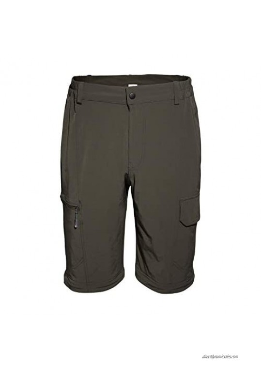 FEINION Men Outdoor Quick Dry Lightweight Waterproof Hiking Pants with Belt