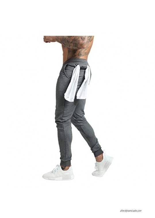 GYM REVOLUTION Men's Workout Tapered Joggers Training Sweatpants Running Pants with Zipper Pocket