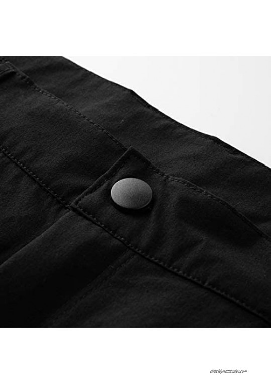 Lanmay Men's Golf Pants Outdoor Quick Dry Pants Elastic Waist Lightweight Travel Cargo Work Pants with Pockets