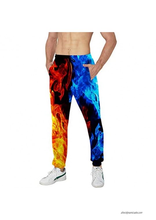 Loveternal Men Women Funny 3D Print Graphric Cool Joggers Casual Pants Sports Sweatpants
