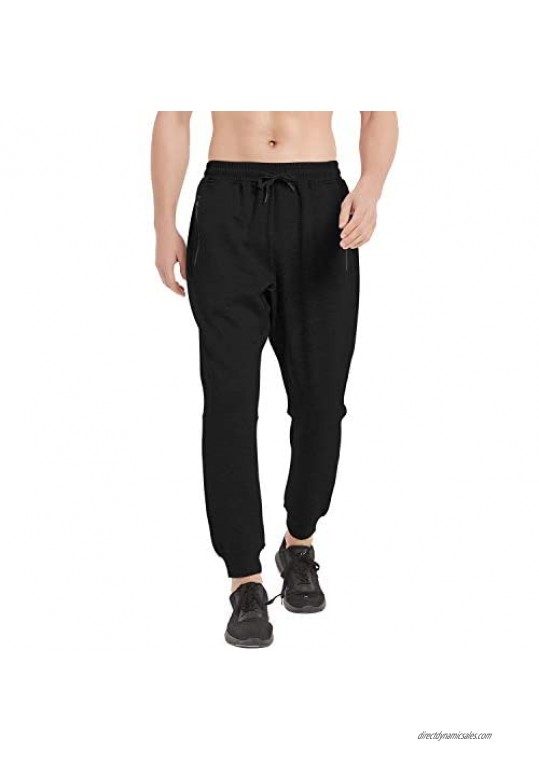 MoFiz Men's Active Pants Athletic Pants Men's Sports Sweatpants with Zipper & Deep Pocket Drawstring